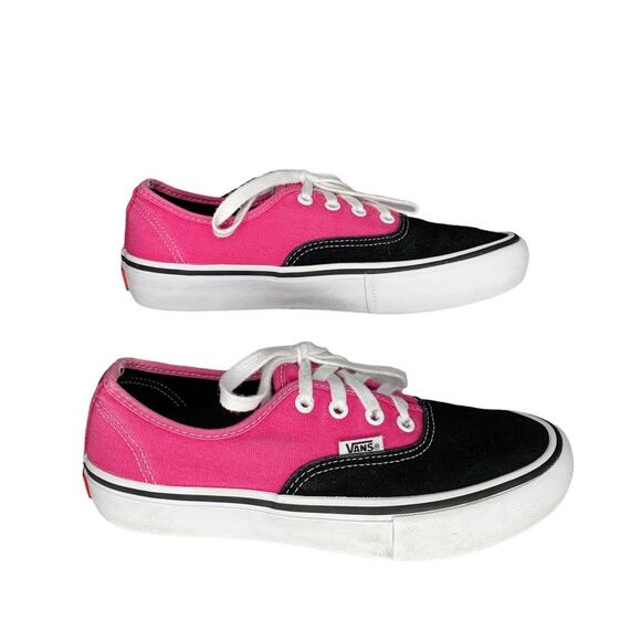Vans Authentic Pro Suede Canvas Sneaker Magenta Pink Black Size Men 6 - Picture 6 of 16